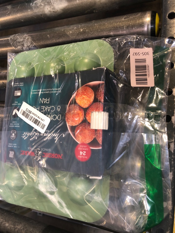 Photo 1 of Nordic Ware Formed Donut Hole and Cake Pop Pan, Aurora Green