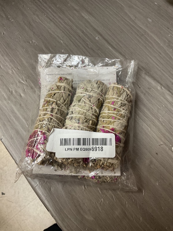 Photo 1 of Ancient Veda Floral White Sage Organic Smudge Sticks with Flowers 3 Pack for Cleansing Home, Meditation, Yoga, Healing and Smudging | Sustainably Sourced California White Sage Bundles (Dahlia)