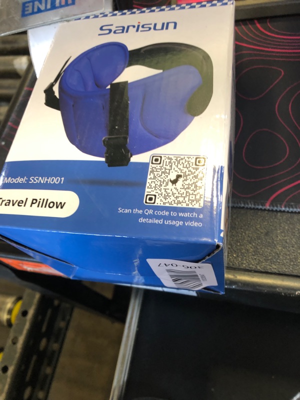 Photo 1 of SARISUN Travel Pillows for Airplanes, Airplane Pillow for Long Flight, Airplane Head Strap with Eye Mask for Sleep, Travel Neck Pillow for Car Road Trip, 360° Support Headrest, Stop Bobblehead, Black