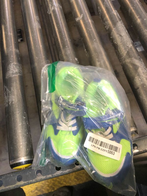 Photo 1 of Shoes for Boys Size 9 Toddler Sneakers for Boy Kids Wide Toe Box Zero Drop Tennis Shoe with LED Lights Lightweight Breathable Soft Green/Blue