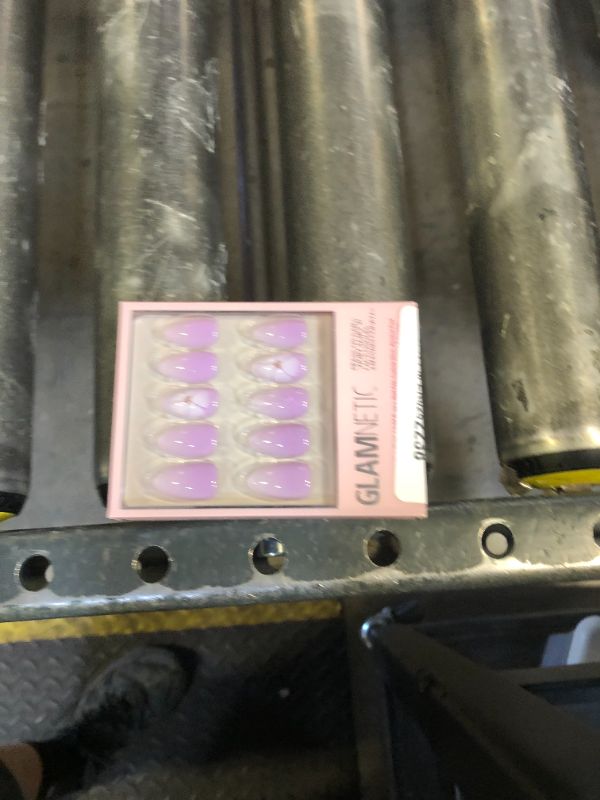 Photo 1 of Glamnetic Press On Nails - Lilac Reef | Short Almond Purple Fake Nails with Flower Accents, Salon Quality Summer Nails | 15 Sizes - 30 Nail Kit with Glue