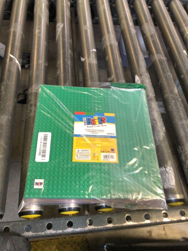 Photo 1 of Strictly Briks Stackable Baseplates for Building Bricks - Compatible with Lego and All Major Brands - 10 x 10 in, Blue, 12 Pack