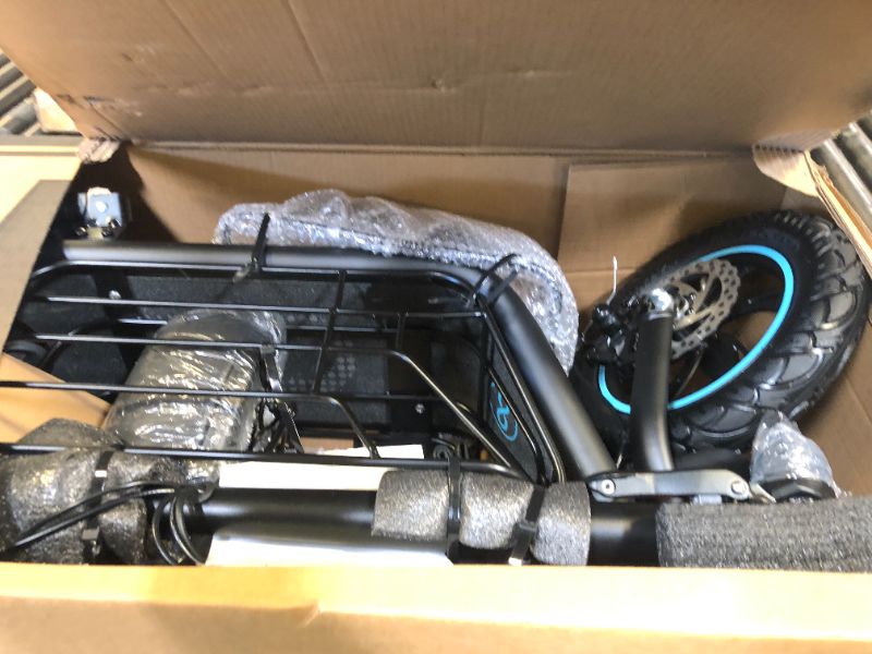 Photo 1 of Gyroor Adults Electric Scooter with Large Middle Basket, 550W Motor 18.6 MPH 20 Mile Distance, Foldable E-Scooter with seat for Pets & Cargo, C1S-FP9