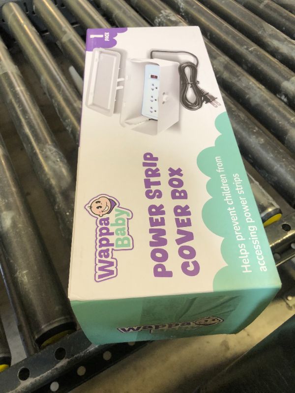 Photo 1 of Power Strip Cover Box - Effectively Baby Proofs Power Strip with Patented Dual Lock. Convenient Side Openings for Cords & Cables. Protects Small Hands & Fingers