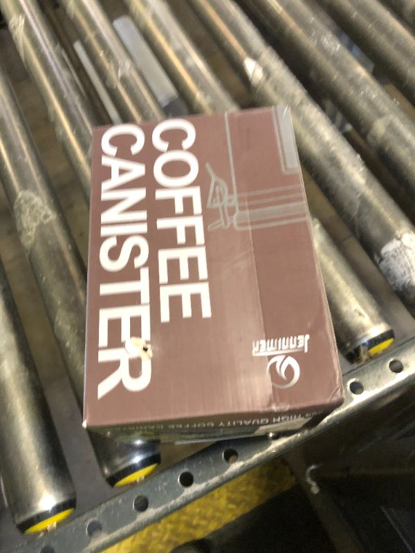 Photo 1 of JENNIMER Coffee Canister - Large, Stainless Steel Airtight Coffee Containers with Transparent Window,Date Tracker, CO2-Release Valve and Measuring Scoop for Freshness of Storage Coffee (Red)