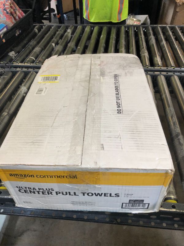 Photo 1 of AmazonCommercial 2-Ply Soft, Absorbent Centerpull Paper Towels Compatible with Universal Dispensers, FSC Certified, 7.6 x 9 in, 6 Rolls, 600 Towels per Roll