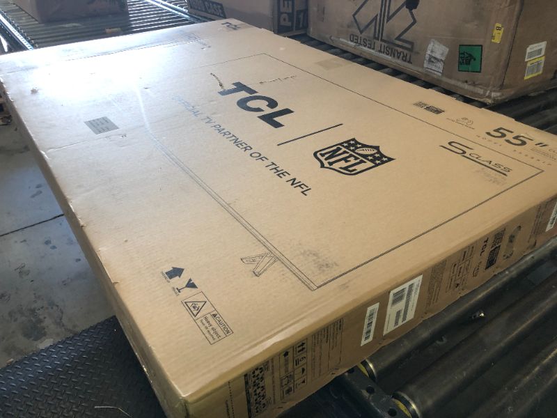 Photo 1 of TCL 55-Inch Class S5 UHD 4K LED Smart TV with Fire TV (55S551F, 2024 Model), Dolby Vision, HDR PRO+, Dolby Atmos, Alexa Built-in with Voice Remote, Apple AirPlay 2 Compatibility, Streaming Television
FOR PARTS ONLY 
CRACKED SCREEN