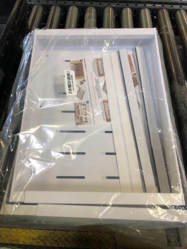 Photo 1 of Seinloes 2 Pack Expandable Pull Out Cabinet Organizer 16.5"Deep with Raising Pad for Framed Cabinets,Upgrade 3 Slide Rails Slide Out Drawers,Roll Out Shelves Adhesive,Adjustable Width 12.2"-20.4"White