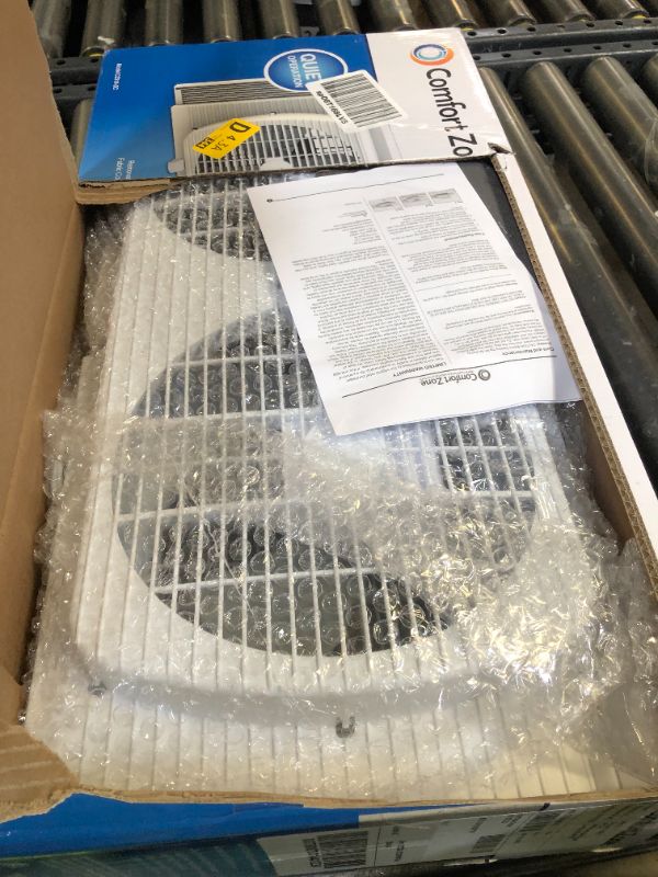 Photo 1 of Comfort Zone Twin Window Fan with Reversible Airflow Control, 9 inch, Auto-Locking Expanders, 2 Speed Fan, Dual Fan, Exhaust, Airflow 9.84 ft/sec, Ideal for Home, Kitchen, Bedroom & Office, CZ319WT
