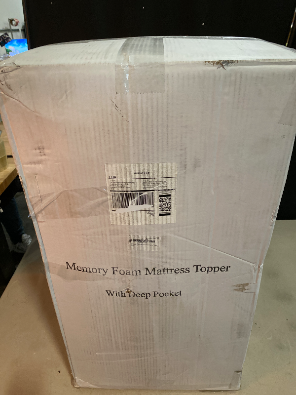 Photo 1 of Dual Layer 4 Inch Memory Foam Mattress Topper King Size, 2 Inch Cooling Gel Memory Foam and 2 Inch Pillow Top Mattress Pad Cover for Back Pain, Deep Elastic Pocket, Medium Support, White