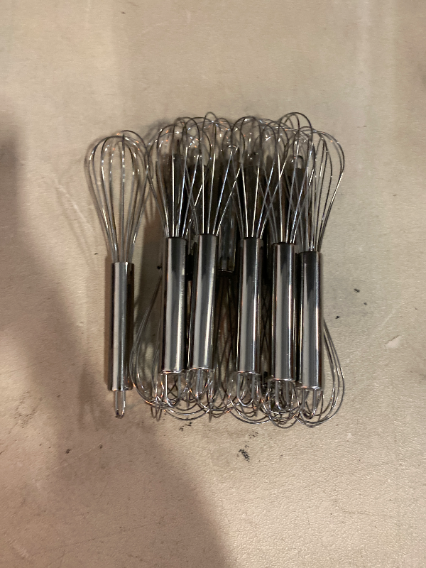 Photo 1 of 10-Inch Balloon Whisk (12 Pack), Classic Manual Kitchen Egg Beater, Handheld Stainless Steel Whisk for Cooking, Blending, Whisking, Beating and Stirring
