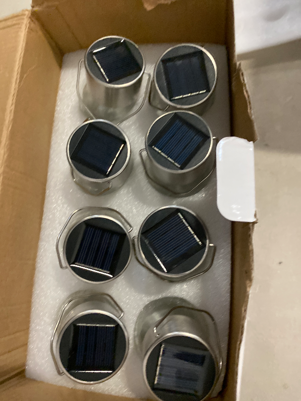 Photo 1 of GIGALUMI 24 Pack Solar Outdoor Lights, Solar Hanging Lights for Christmas Decoration-Cracked Glass Solar Lights Outdoor Waterproof for Garden, Yard, Fence, Tree(Cold White)