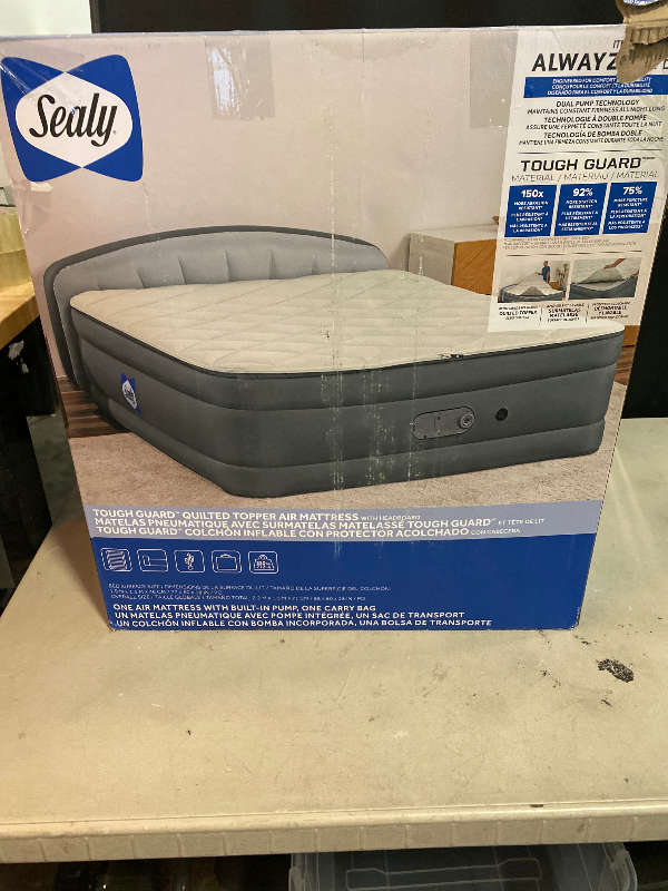 Photo 1 of Sealy Tritech Airbed Queen 31" Headboard Built-in AC Pump