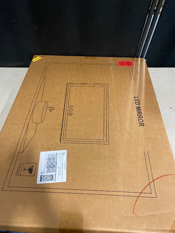 Photo 1 of 20"L x 28"W Led Bathroom Mirror with Lights, Anti-Fog & Tri-Color Lighting - Wall Mounted Shaving Mirror with Touch Sensor, Waterproof & Smart LED Vanity Mirror,Tempered Glass, Dimmable Smart Mirror