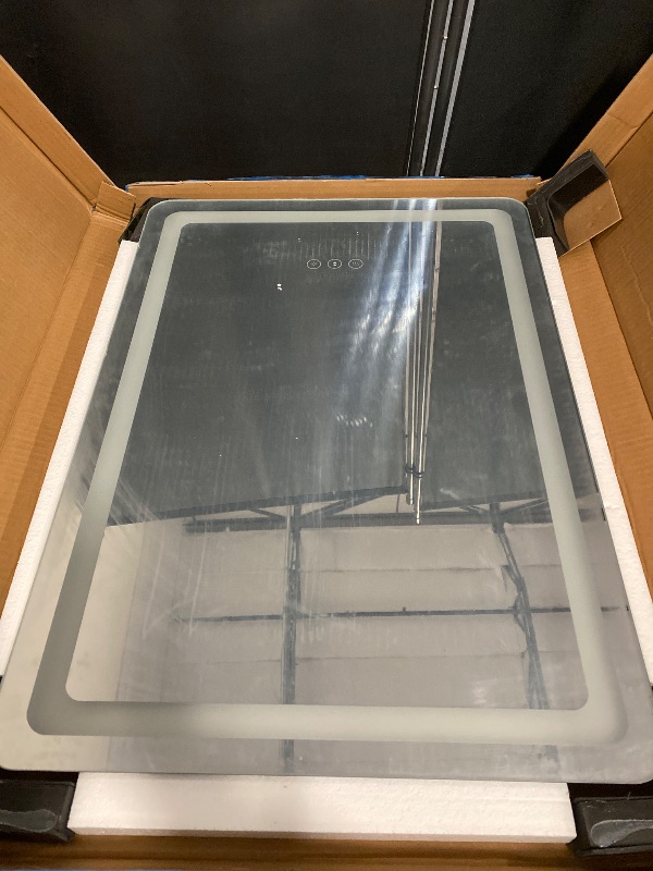 Photo 1 of 20"L x 28"W Led Bathroom Mirror with Lights, Anti-Fog & Tri-Color Lighting - Wall Mounted Shaving Mirror with Touch Sensor, Waterproof & Smart LED Vanity Mirror,Tempered Glass, Dimmable Smart Mirror