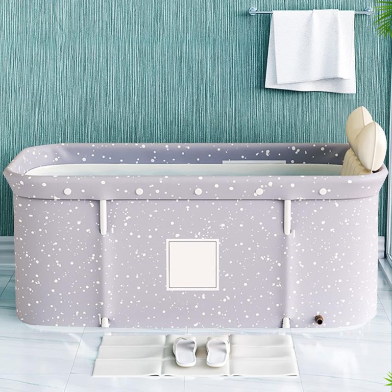 Photo 1 of Health and Beauty Portable Folding Tub Bucket Kit Soaking Standing Bathtub Family Bathroom SPA Tub for Shower Hot Bath Ice Bath 52 * 30 * 15CM