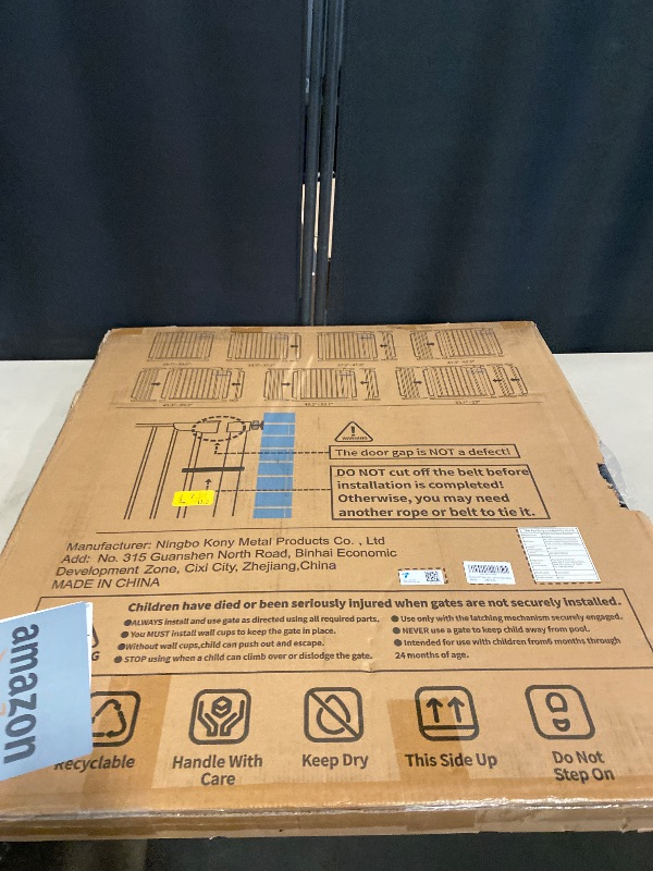 Photo 1 of 29.7-57" Extra Wide Baby Gate for Stairs, Mom's Choice Awards Winner-Dog Gate for Doorways, Pressure Mounted Walk Through Safety Child Gate for Kids Toddler, Tall Pet Puppy Fence Gate, Black