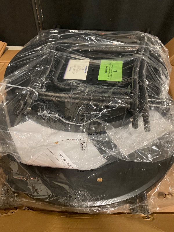 Photo 1 of Cocktail Table 28in Folding Round High Top Indoor Outdoor with Removable Legs, Tall Bistro Foldable Bar Height Table for Parties, Patio, Backyard, Dining Room, Events, Black- 2PCS