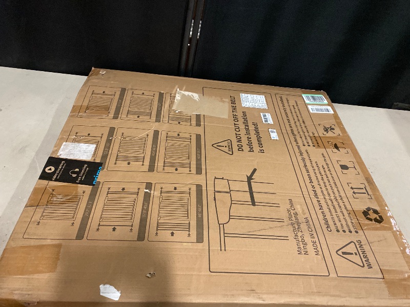 Photo 1 of Cumbor 29.7-54.2" Wide Baby Gate for Stairs, Mom's Choice Awards Winner-Self Closing Dog Gate Indoor for Doorways, No Drilling Pressure Mounted Pet Gates for Kids, Easy Walk Through Safety Gate, White