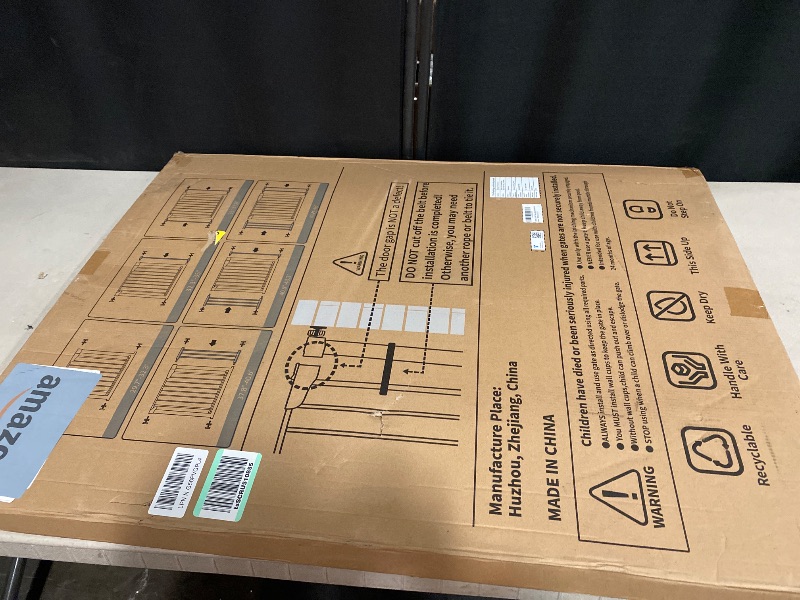 Photo 1 of Cumbor 36" Extra Tall Baby Gate for Dogs and Kids with Wide 2-Way Door, 29.7"- 46" Width, and Auto Close Personal Safety for Babies and Pets, Fits Doorways, Stairs, and Entryways, White