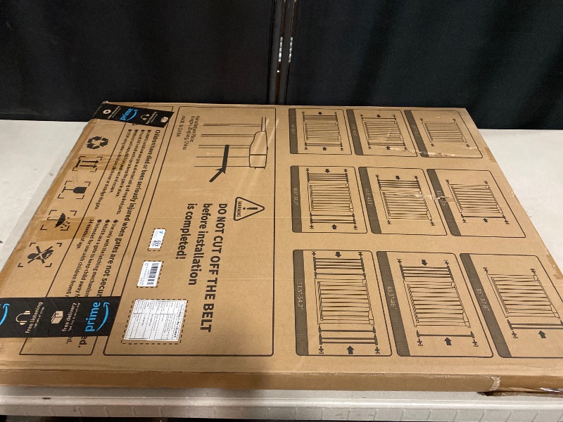 Photo 1 of Cumbor 36" Extra Tall Baby Gate for Stairs, 29.7-54.2" Extra Wide Dog Gate for Doorways Hallways, Pressure Mounted Child Gate for Wide Opening, Auto Close Personal Safety for Babies and Pets, White