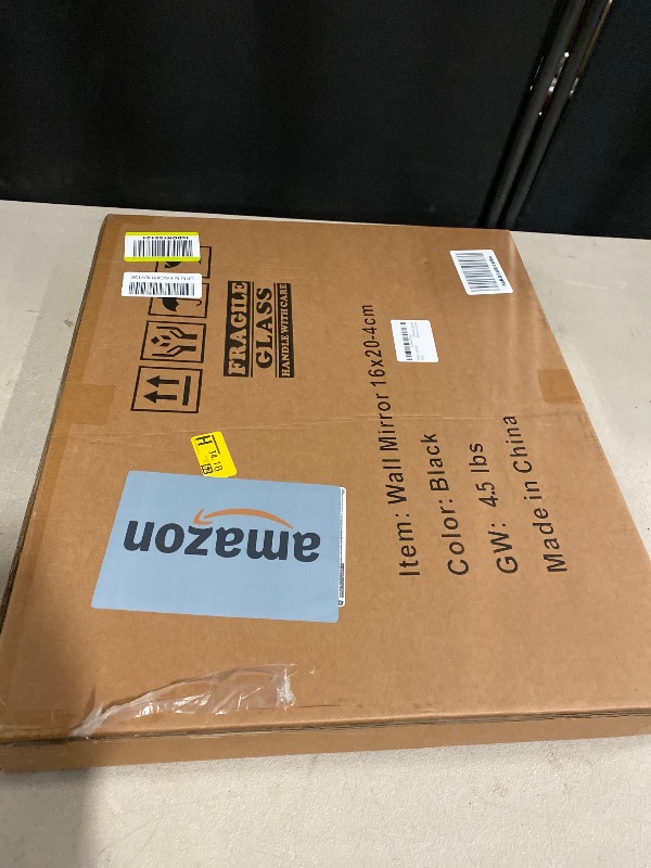 Photo 1 of Rectangular Wall Mirror 16" x 20" for Bathroom, Bedroom, Entryway, Living Room, Black