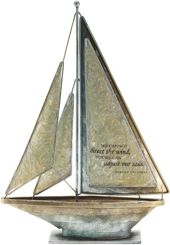 Photo 1 of Dicksons We Can Adjust Our Sails Bertha Calloway 12 x 9.5 Metal Table Top Sailboat Figurine Decoration