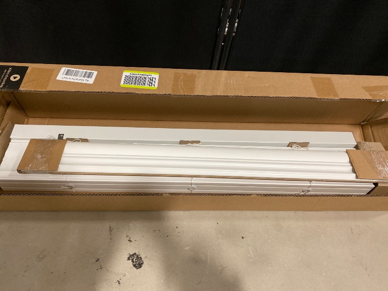 Photo 1 of Lotus & Windoware Cordless, 2 Inch Faux Wood Blind, 34" Wide x 60" Long, Window Blinds, Blinds & Shades, Blinds for Indoor Windows, Embossed, Bright White