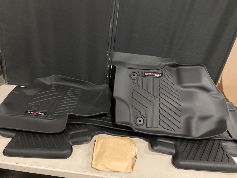 Photo 1 of Floor Mats for 2019-2024 Chevrolet Silverado 1500/GMC Sierra 1500 & 2020-2025 Chevy Silverado/Sierra 2500/3500 HD Crew Cab All Weather Floor Liner, Fit for 2nd Row with Factory Carpeted Storage