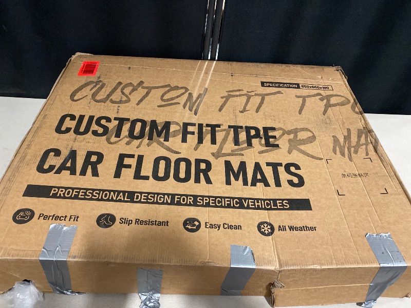 Photo 1 of Floor Mats for 2019-2024 Chevrolet Silverado 1500/GMC Sierra 1500 & 2020-2025 Chevy Silverado/Sierra 2500/3500 HD Crew Cab All Weather Floor Liner, Fit for 2nd Row with Factory Carpeted Storage