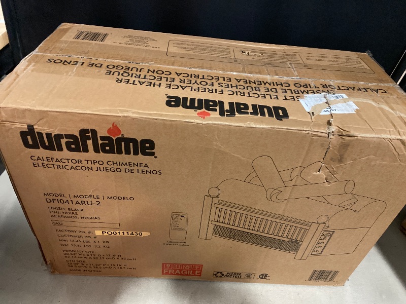 Photo 1 of Duraflame Infrared Quartz Electric Juniper Log Set Heater with Crackling Sound, 12.54 lb