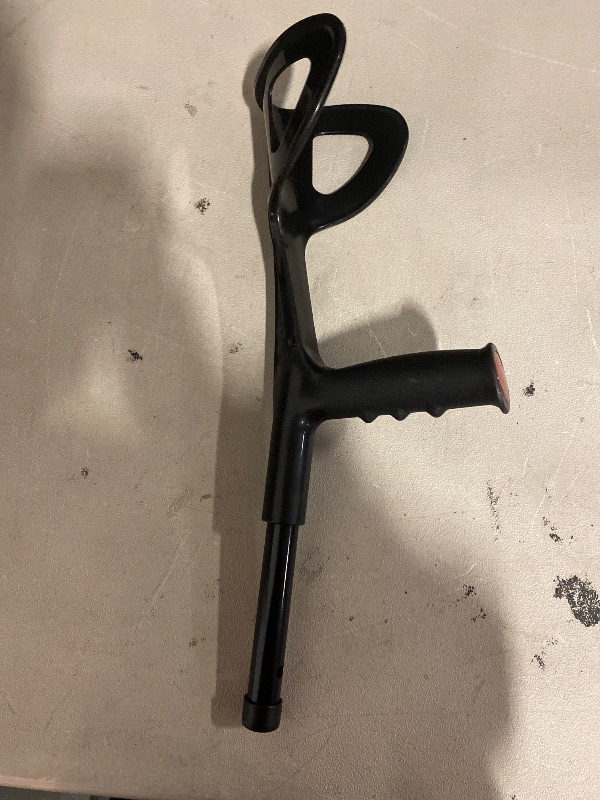 Photo 1 of Lightweight Foldable Forearm Crutch, Aluminum Walking Stick,Height Adjustable, Ergonomic Handle with Comfortable Grip 2ZG-02BM (Black)