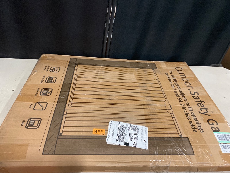 Photo 1 of Cumbor 36" Extra Tall Baby Gate for Stairs, 29.7-54.2" Extra Wide Dog Gate for Doorways Hallways, Pressure Mounted Child Gate for Wide Opening, Auto Close Personal Safety for Babies and Pets, Black