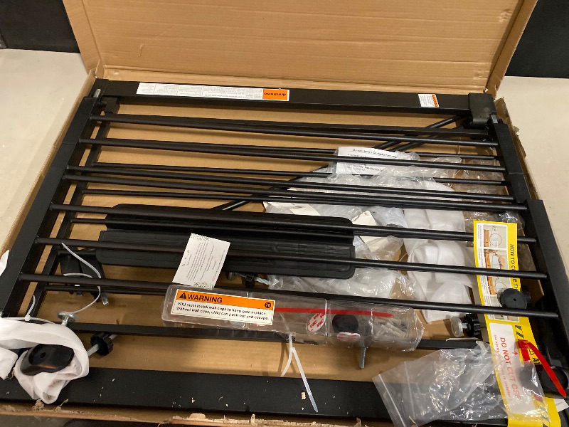 Photo 1 of Cumbor 36" Extra Tall Baby Gate for Stairs, 29.7-54.2" Extra Wide Dog Gate for Doorways Hallways, Pressure Mounted Child Gate for Wide Opening, Auto Close Personal Safety for Babies and Pets, Black