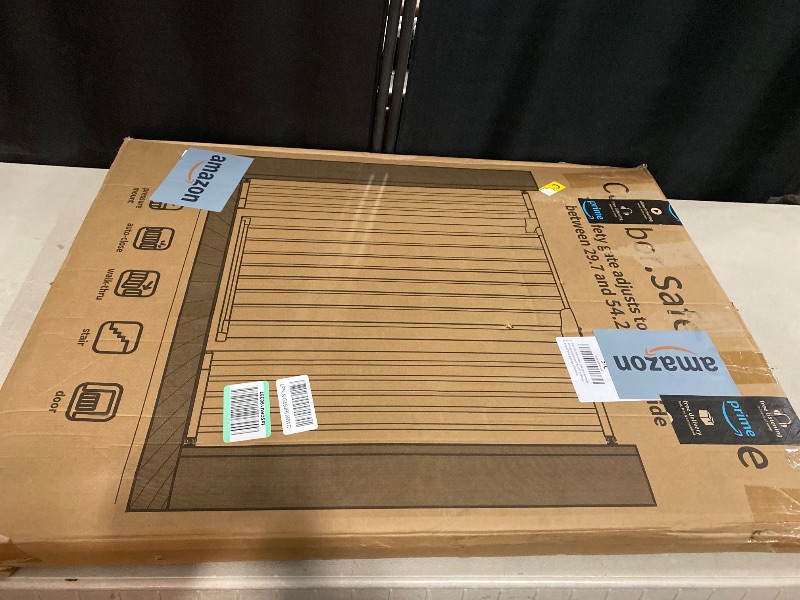 Photo 1 of Cumbor 36" Extra Tall Baby Gate for Stairs, 29.7-54.2" Extra Wide Dog Gate for Doorways Hallways, Pressure Mounted Child Gate for Wide Opening, Auto Close Personal Safety for Babies and Pets, Black