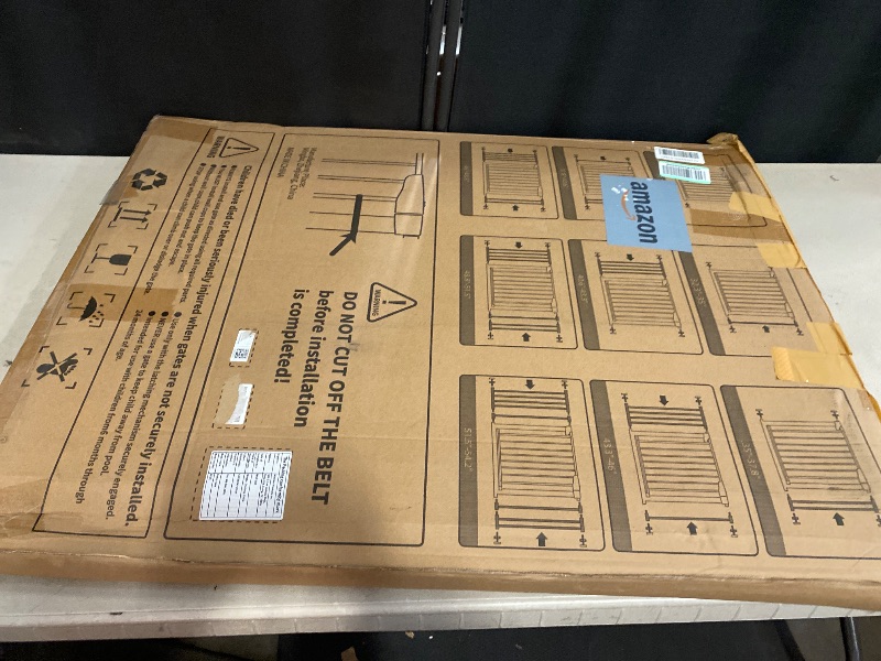 Photo 1 of Cumbor 36" Extra Tall Baby Gate for Stairs, 29.7-54.2" Extra Wide Dog Gate for Doorways Hallways, Pressure Mounted Child Gate for Wide Opening, Auto Close Personal Safety for Babies and Pets, Black