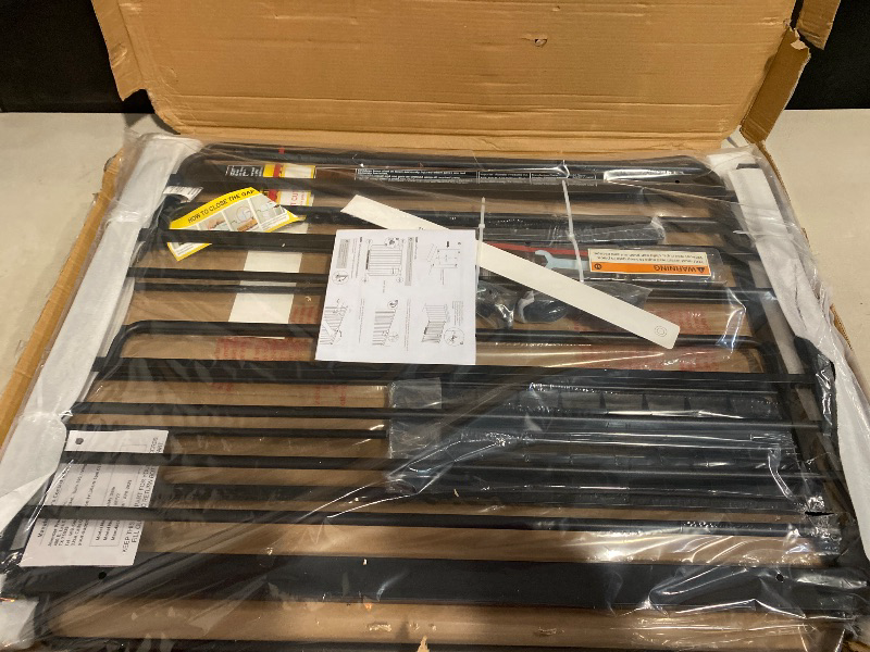 Photo 1 of Cumbor 36" Extra Tall Baby Gate for Stairs, 29.7-57" Extra Wide Dog Gate for Doorways Hallways, Pressure Mounted Child Gate for Wide Opening, Auto Close Personal Safety for Babies and Pets, Black