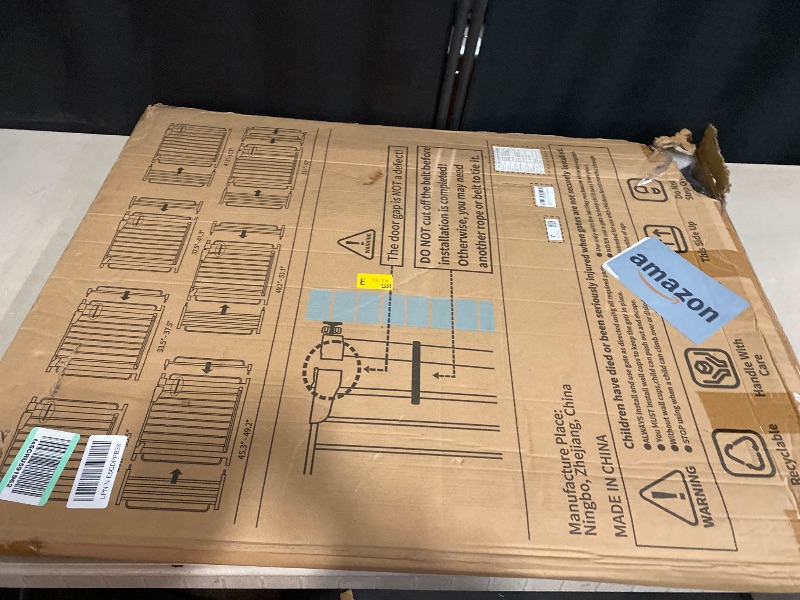 Photo 1 of Cumbor 36" Extra Tall Baby Gate for Stairs, 29.7-57" Extra Wide Dog Gate for Doorways Hallways, Pressure Mounted Child Gate for Wide Opening, Auto Close Personal Safety for Babies and Pets, Black