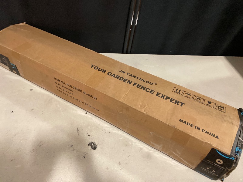 Photo 1 of Air Conditioner Fence 2 Panel 42'H ×38'W Wood Outdoor Privacy Wall, Pool Equipment Enclosure, Trash Can Enclosures, Black Aluminum Fence Post