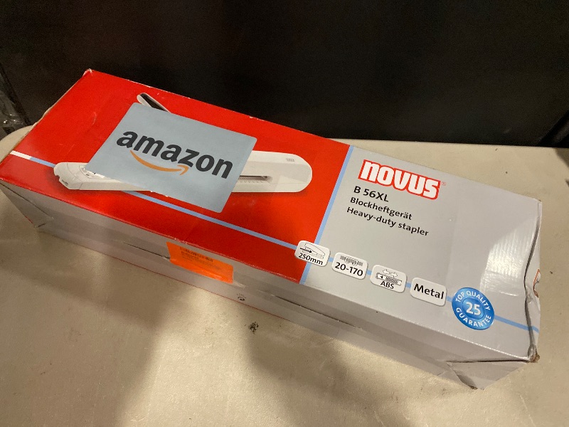 Photo 1 of Novus B56 XL Heavy Duty Long Arm Stapler, 20-170 Sheet Capacity, 9.75" Stapling Depth, Anti-Jam, German Engineered (023-0062)