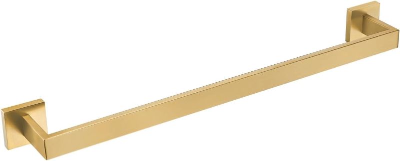 Photo 1 of 22 Inch Gold Bathroom Accessories, Gold Towel Rack for Bathroom Wall Mounted Towel Bar, Heavy Duty Modern Brushed Brass Towel Holder Wall Single Towel Rod (Total Length 23.6-Inch)