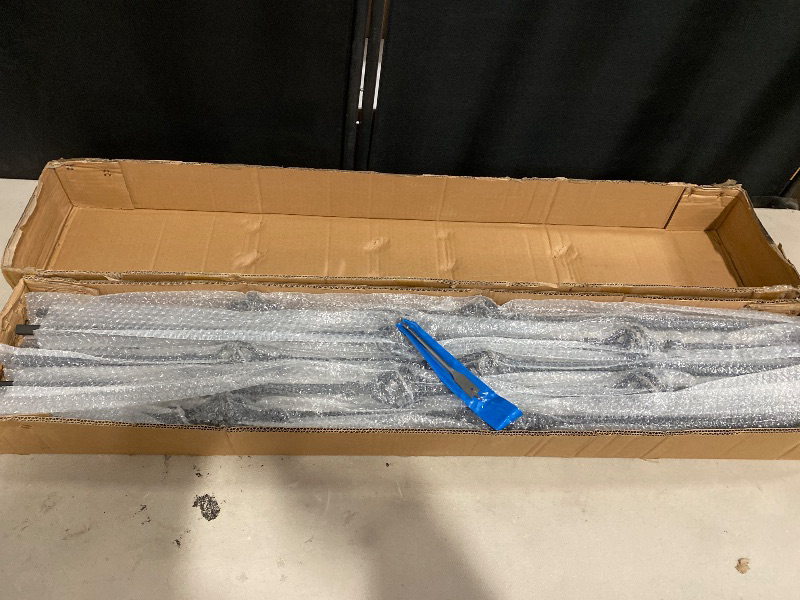 Photo 1 of 10 Pcs Wrought Iron Balusters, Hollow Double Basket Balusters, 1/2" x 44" Hollow Iron Baluster for Staircase Remodel, Matte Black Metal Railing