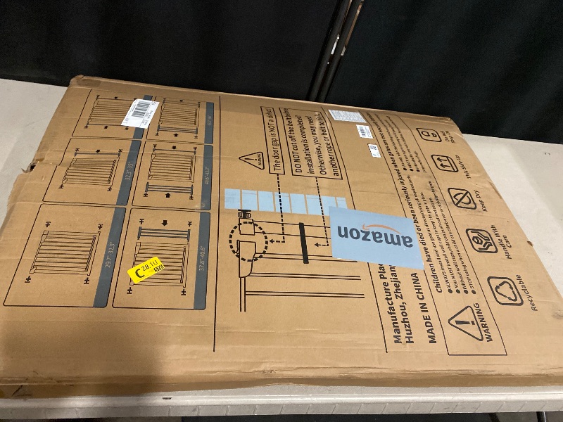 Photo 1 of Cumbor 36" Extra Tall Baby Gate for Dogs and Kids with Wide 2-Way Door, 29.7"- 46" Width, and Auto Close Personal Safety for Babies and Pets, Fits Doorways, Stairs, and Entryways, White