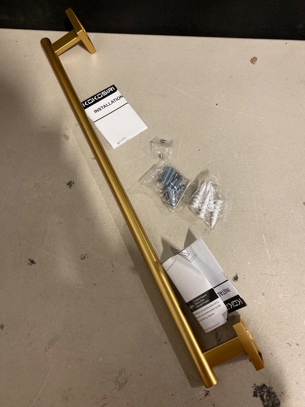 Photo 1 of Bathroom Towel Bar Bath Towel Holders for Toilet Kitchen Cabinet Wall Mount 24 Inch Brushed Gold Stainless Steel B4005BG-L24