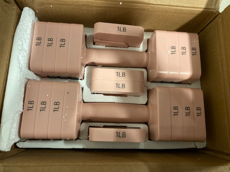 Photo 1 of 22LBS Adjustable Dumbbells Set, Hand Weights Sets with 5 Levels 3lb, 5lb, 7lb, 9lb, 11lb, Adjustable Weight Dumbbells for Women/Men Home Gym Full Body Workout