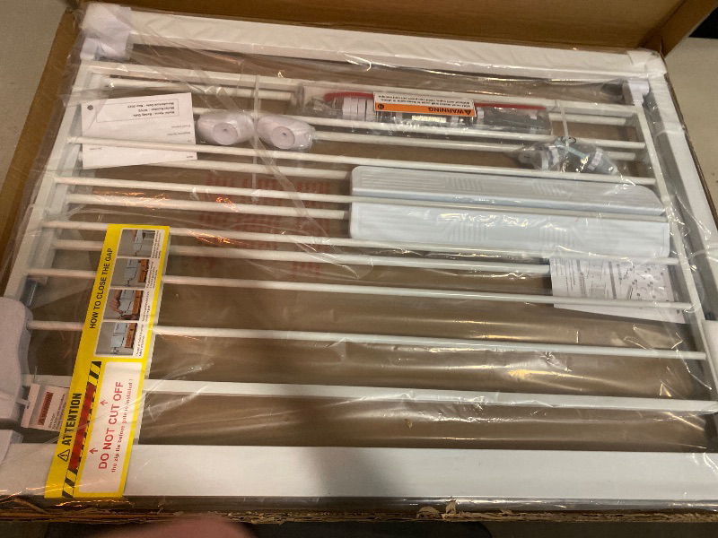 Photo 1 of Cumbor 36" Extra Tall Baby Gate for Dogs and Kids with Wide 2-Way Door, 29.7"- 46" Width, and Auto Close Personal Safety for Babies and Pets, Fits Doorways, Stairs, and Entryways, White