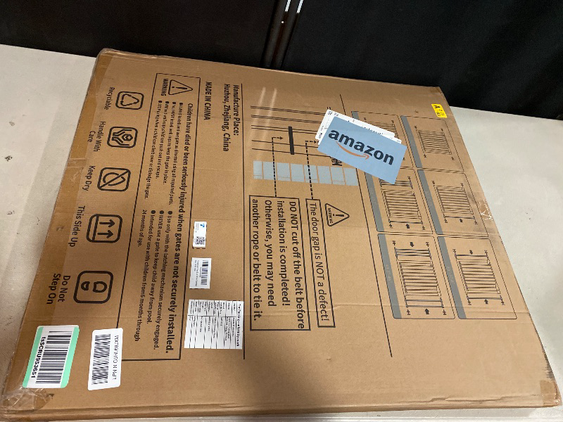 Photo 1 of Cumbor 29.7-46" Baby Gate for Stairs, Toddler Safety Essentials for The House, Auto Close Dog Gate for Doorways, Mom's Choice Awards Winner-Easy Install Pressure Mounted Pet Gates for Dogs, White