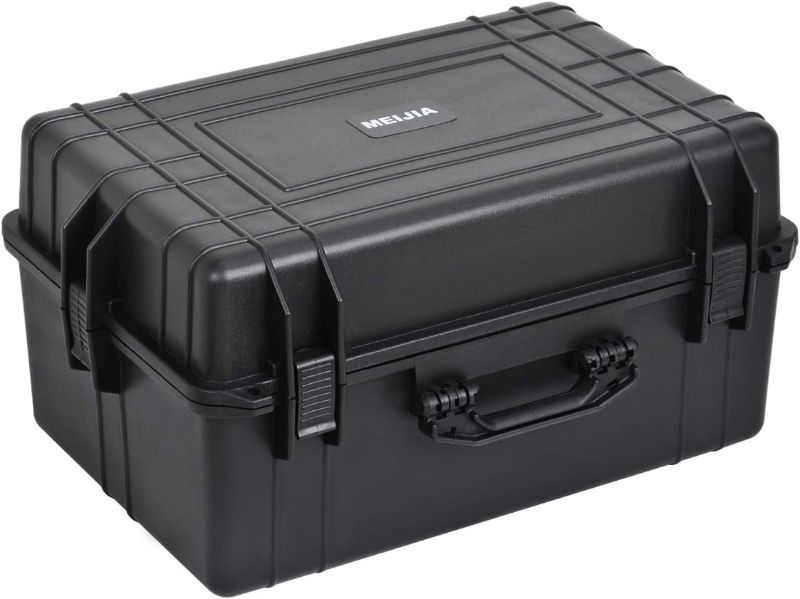 Photo 1 of All Weather Waterproof Hard Camera Case,Hard Case with Customizable Fit Foam,Fit Use of Drones,Camera,Equipments,Pistols,Elegant Black (Black, 24.01"x16.92"X12.2")