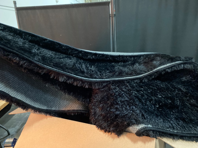 Photo 1 of Fluffy Shag Rug, 9' x 12', Extra Soft & Comfy Modern Indoor Shaggy Carpet Rug for Bedroom, Living Room, Girls, Kids, Nursery, Black