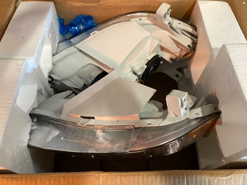 Photo 1 of Headlight Assembly Compatible with 2003-2008 Corolla Headlamp Pair Replacement Chrome Housing Amber Reflector Clear Lens(Driver and Passenger Side)